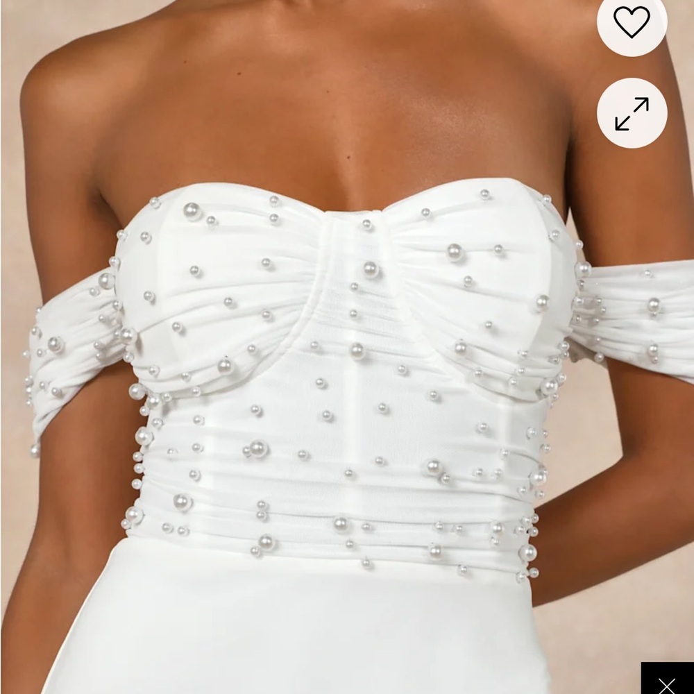 Lulu's Strapless White Dress - Picture 3 of 7